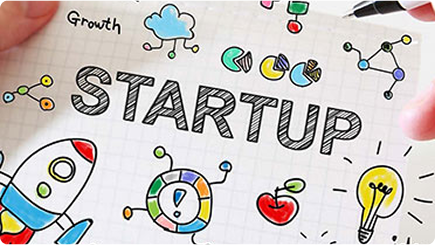 Startup market poster