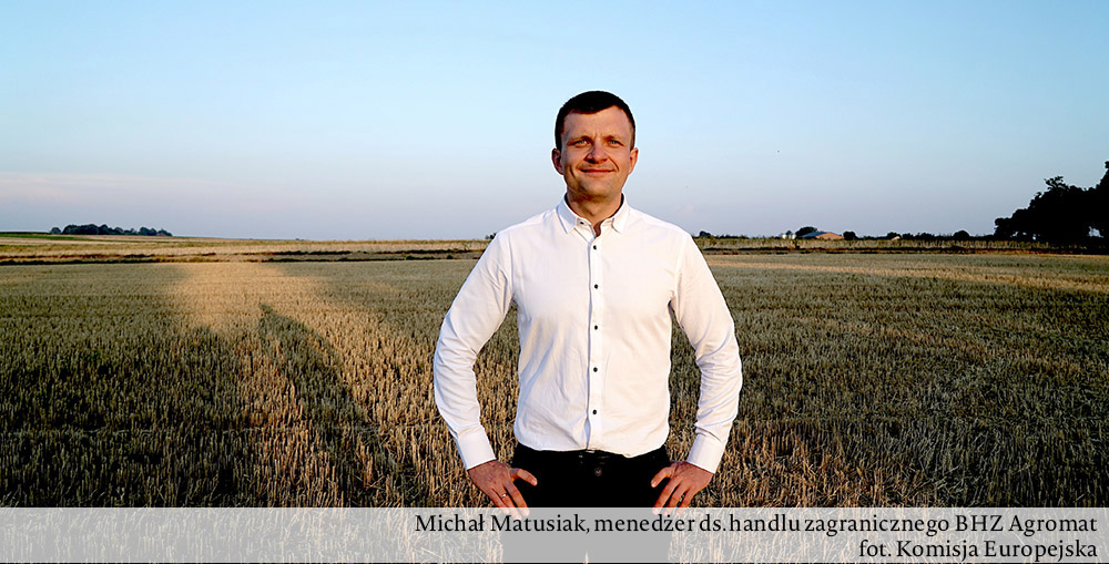 Zdjęcie Michała Matusiaka, menedżera ds. handlu BHZ Agromat