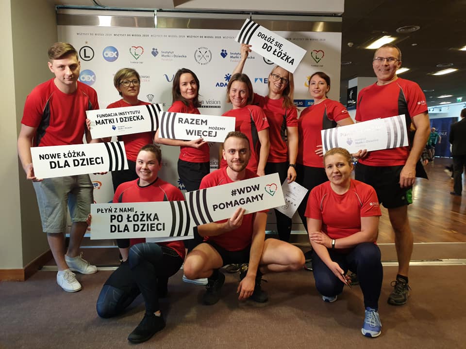 Pracownicy PARP wiosłowali dla małych pacjentów