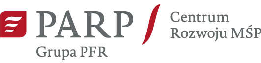 Logotyp PARP Grupa PFR Centrum Rozwoju MSP