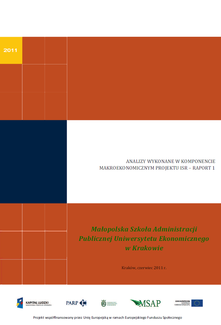 Komponent makroekonomiczny - Ocena stopnia zagrożenia przedsiębiorstw upadłością - I