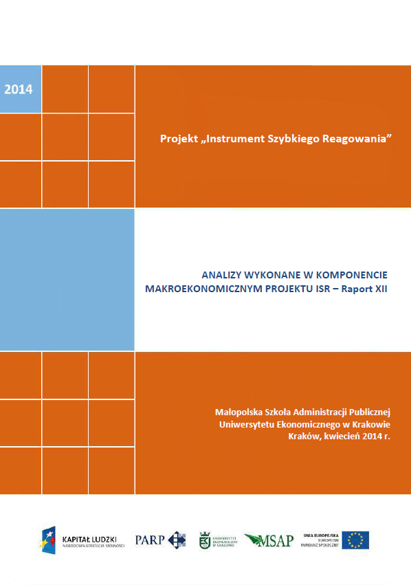 Komponent mikroekonomiczny - Ocena stopnia zagrożenia przedsiębiorstw upadłością - XII
