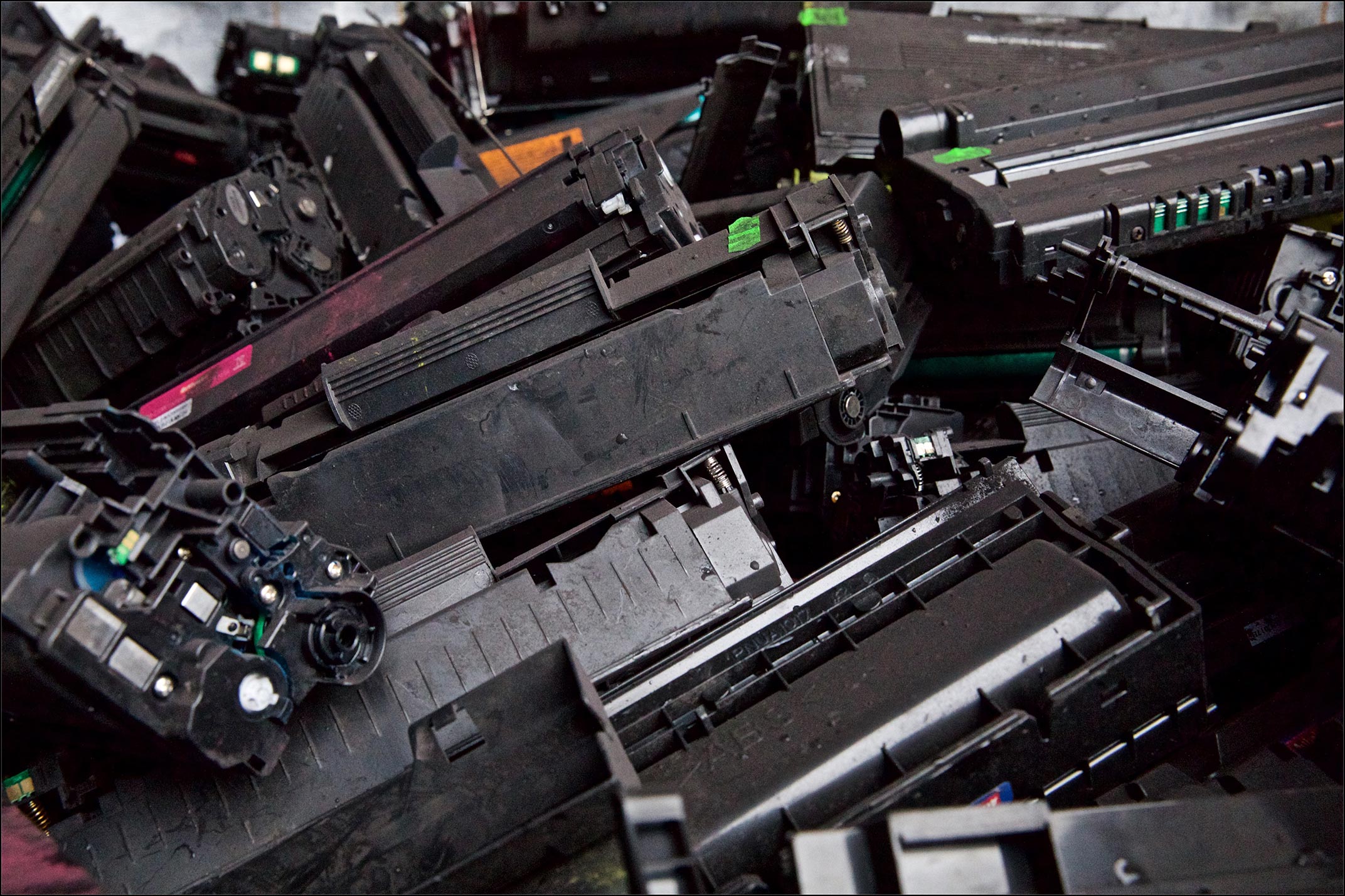 Zużyte kartridże do drukarek